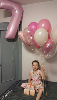 Шар из фольги «Цифра 7 (розовая)»