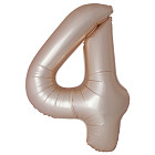 Шар из фольги «Цифра 4 (звёздное золото)» Slim