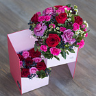 Цветы в раздвижной коробке «Мармелад»