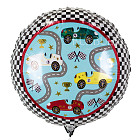 Шарик из фольги «Гоночные машинки» (ретро)