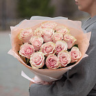 Монобукет из роз Pink Mondial S