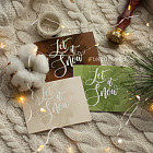Карточка «Let it snow» (бежевого цвета)
