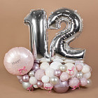 Фигура из шаров «Розовый шёлк»