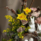 Пасхальная композиция в шляпной коробке №2