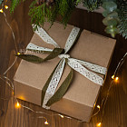 Набор ёлочных шаров с сухоцветами, 4 шт