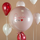 Стеклянный шар с надписью «Dusty Rose» 18″/40 см