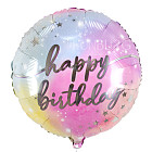 Шарик из фольги «Happy Birthday!» (сияние)