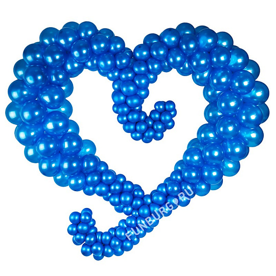 Фигура из шаров «Витое сердце»