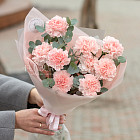 Монобукет из розовых гвоздик